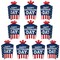 Big Dot of Happiness Happy Veterans Day - Table Decorations - Patriotic Fold and Flare Centerpieces - 10 Count